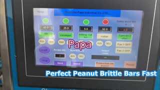 Testvideo für die Papa Small P320 Erdnusskrokant-Riegelform- und Schneidemaschine